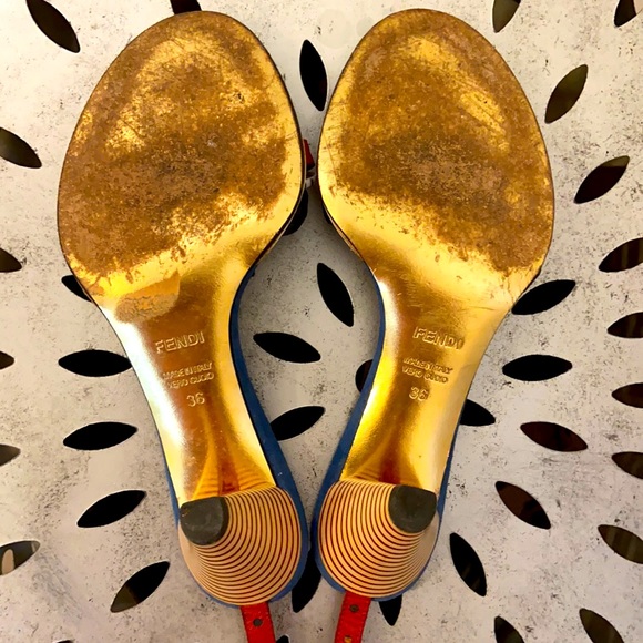 Fendi Multi Color Strappy Sandal - Picture 4 of 4